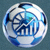世界杯分析平台Logo - 蓝色足球与数据分析图表结合
